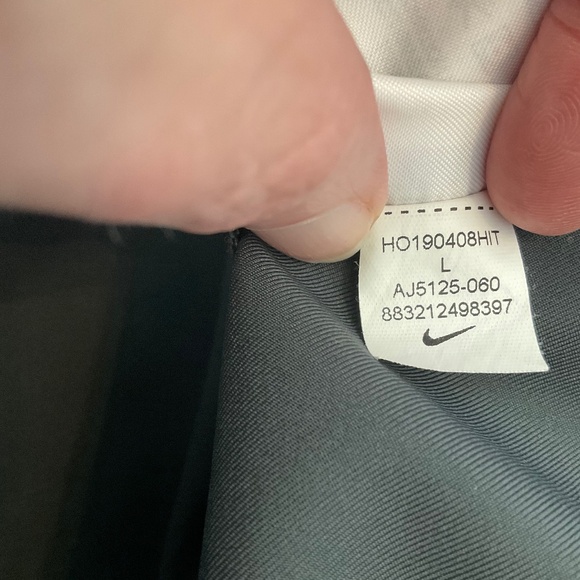 Nike Baseball Hot Jacket 3/4 Short Sleeve Mens Grey black warm up pullover L - Picture 13 of 13